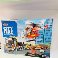 Лего конструктор 🚕 CITY FIRE 🔥 🚒 JDLT 412 части, снимка 1 - Конструктори - 43245029