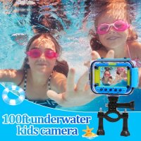Детска HD Екшън камера/водоустойчив 180° Въртящ се фотоапарат 20MP/подводен спорт/32GB SD карта, снимка 4 - Камери - 43894289
