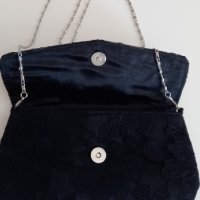 Дамска, елегантна  черна чантичка, тип портмоне , снимка 1 - Чанти - 43451272