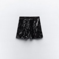 ZARA Бермуди с пайети,висока талия, снимка 2 - Къси панталони и бермуди - 43611864