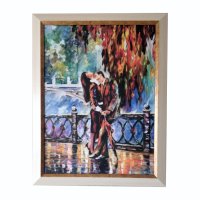Продавам картината "Целувка под дъжда", снимка 1 - Картини - 43773851