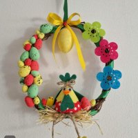 Великденски венец, снимка 4 - Декорация за дома - 39761031