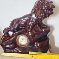 Стар красив порцеланов часовник - лъв, снимка 12 - Антикварни и старинни предмети - 32226933