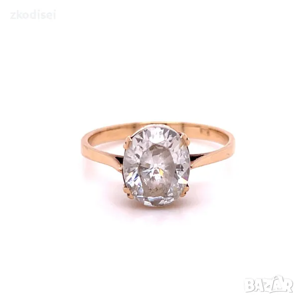 Златен дамски пръстен 2,88гр. 14кр.проба:585 размер:59 модел:29308-1, снимка 1