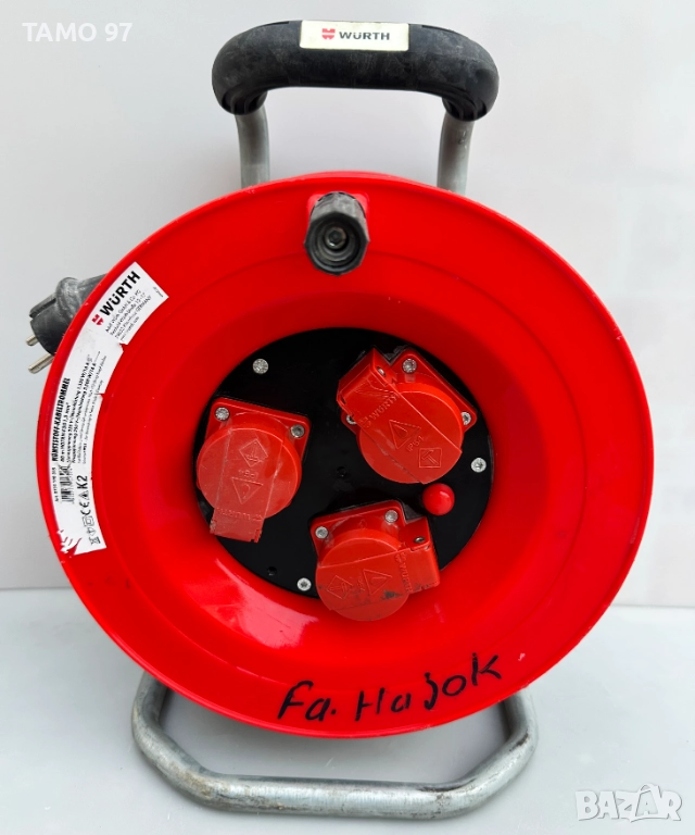 Wurth 0774140315 - Качествен немски удъджител макара 40метра, снимка 1