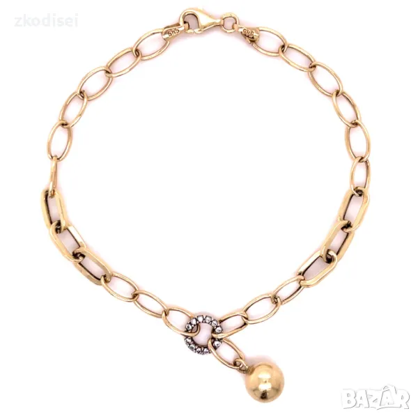 Златна дамска гривна 3,57гр. 19см. 14кр. проба:585 модел:29331-1, снимка 1