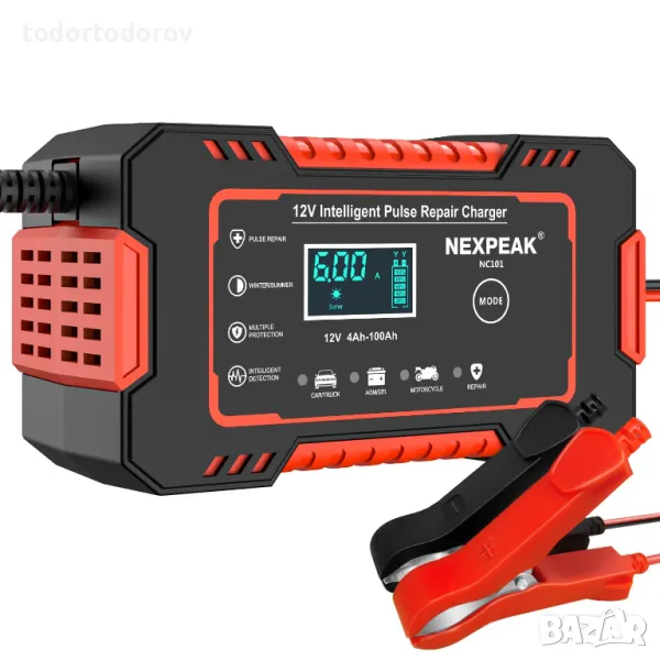 NEXPEAK NC101 интелигентно зарядно устройство подръжка акумулатор 12V, снимка 1