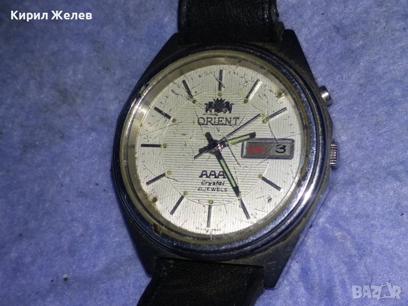 ORIENT AAA Crystal 21 JEWELS Стар МАРКОВ ЯПОНСКИ МЕХАНИЧЕН ЧАСОВНИК ОРИЕНТ РАБОТЕЩ ОРИГИНАЛЕН 37134, снимка 1