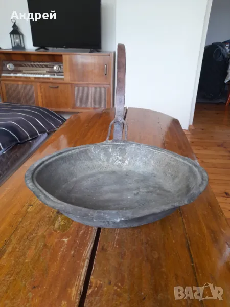 Стар бакърен,меден тиган , снимка 1