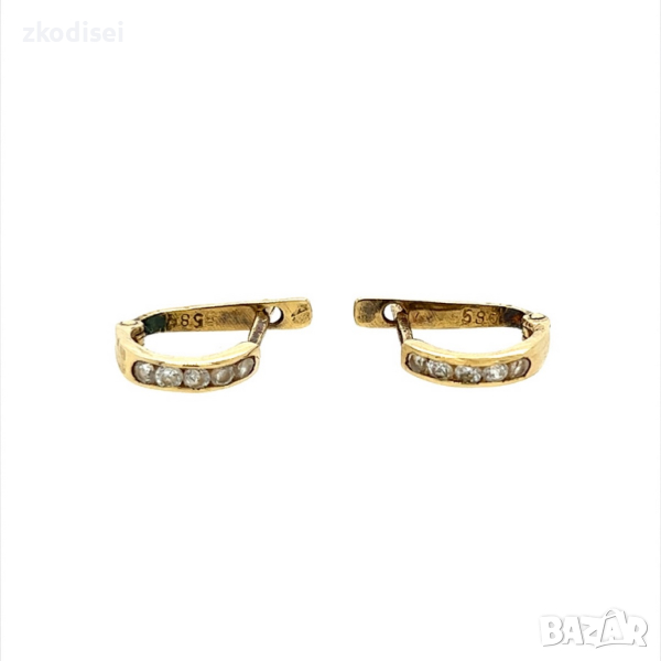 Златни обеци 1,3гр. 14кр. проба:585 модел:22868-2, снимка 1