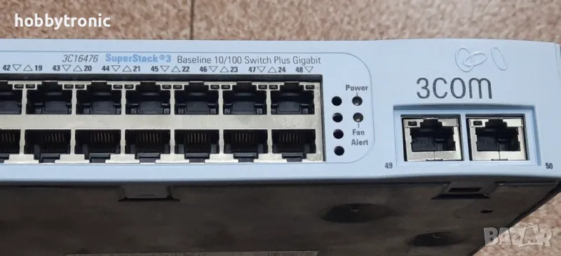 3Com switch 48+2 port, 50 портов суич 1U, снимка 1