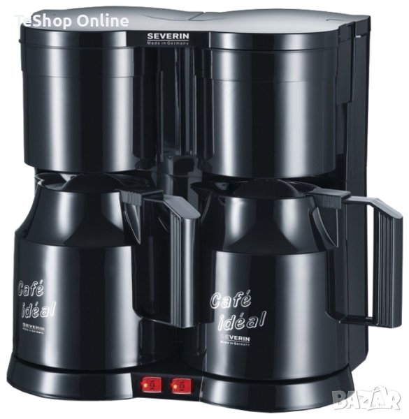 Кафеварка SEVERIN с две термо кани KA5828 1600W с транспортни забележки, снимка 1