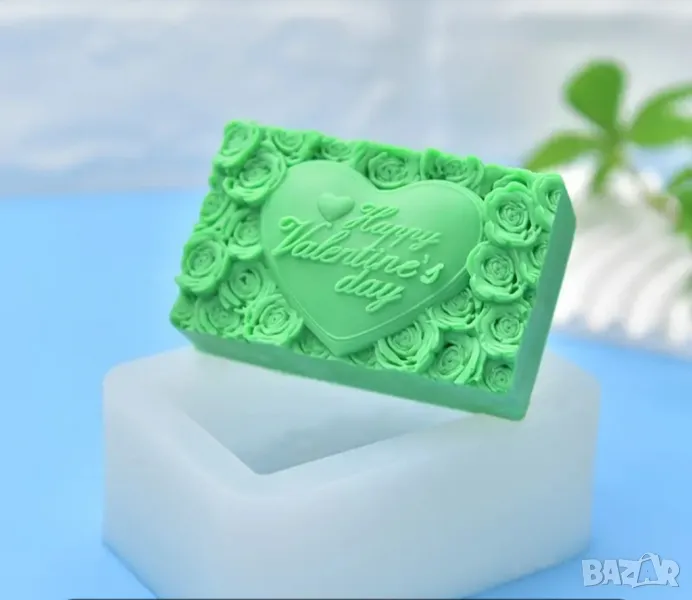 Молд Честит Свети Валентин за сапуни и свещи, снимка 1