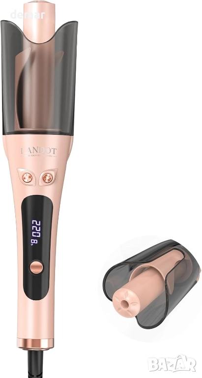 Автоматична маша за коса LANDOT, въртяща се - розово злато, снимка 1