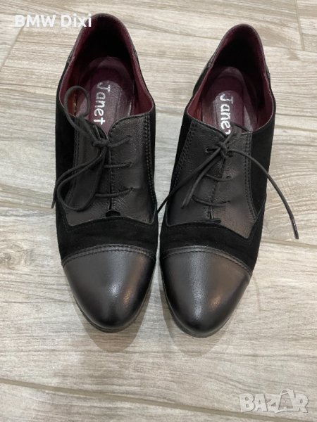 Черни обувки естествена кожа Жанет, снимка 1