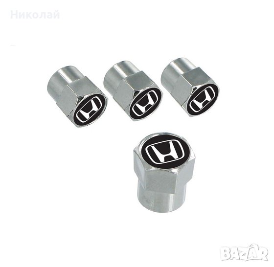 4 бр. Метални капачки за винтили за Хонда Honda , капачки вентили, снимка 1