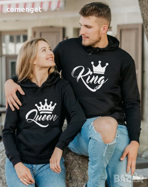 За ВЛЮБЕНИ! Мъжки и Дамски LOVE суичъри KING Crown & QUEEN Crown. Различни цветове., снимка 1