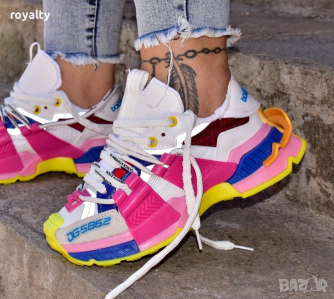 Дамски сникърси-Dolce&Gabbana- Цветни, снимка 1