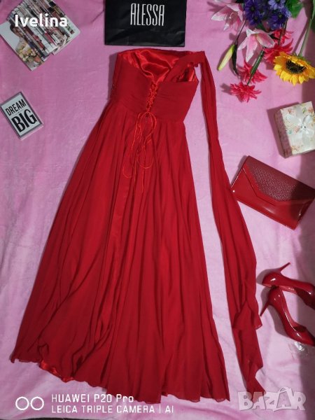 Красива червена бална рокля , снимка 1