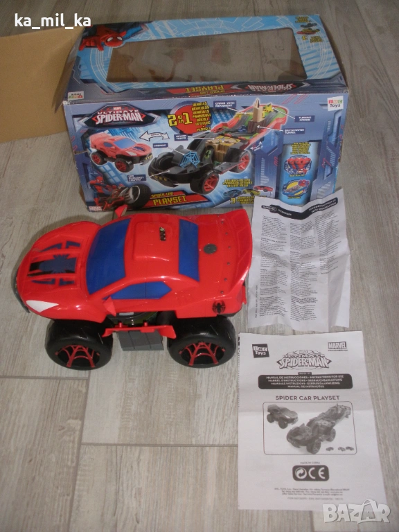 Кола-писта-Спайдърмен,червена, снимка 1