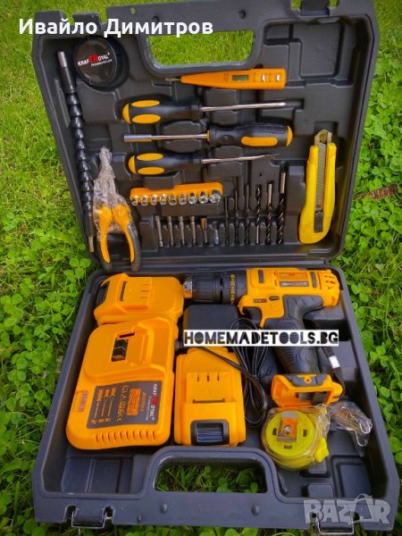 НЕМСКИ УДАРЕН ВИНТОВЕРТ KRAFTROYAL С ИНСТРУМЕНТИ 36V 8AH, снимка 1