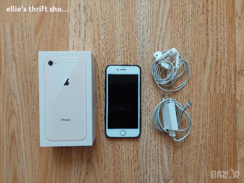 iPhone 8 rose gold 64 gb със зарядно и слушалки, снимка 1