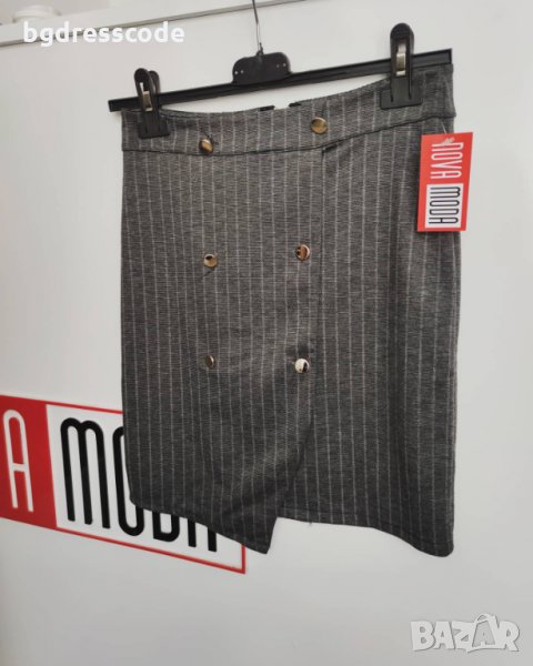 Сива пола с копчета, снимка 1