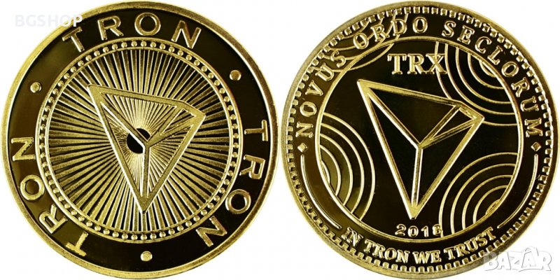 Трон монета / TRON coin ( TRX ) 2 - Gold, снимка 1