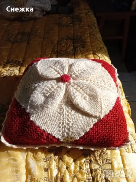 плетена декоративна калъфка, снимка 1