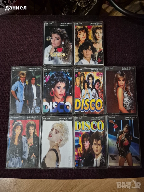 10 бр. аудио касети TDK SA60 - TYPE II - хромна лента с хубаво диско от 80-те + подарък, снимка 1