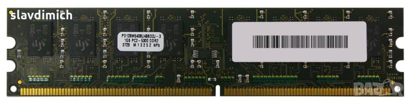 Рам памет RAM  модел pd128m6408u48bd2j-3 1 GB DDR2 667 Mhz честота, снимка 1