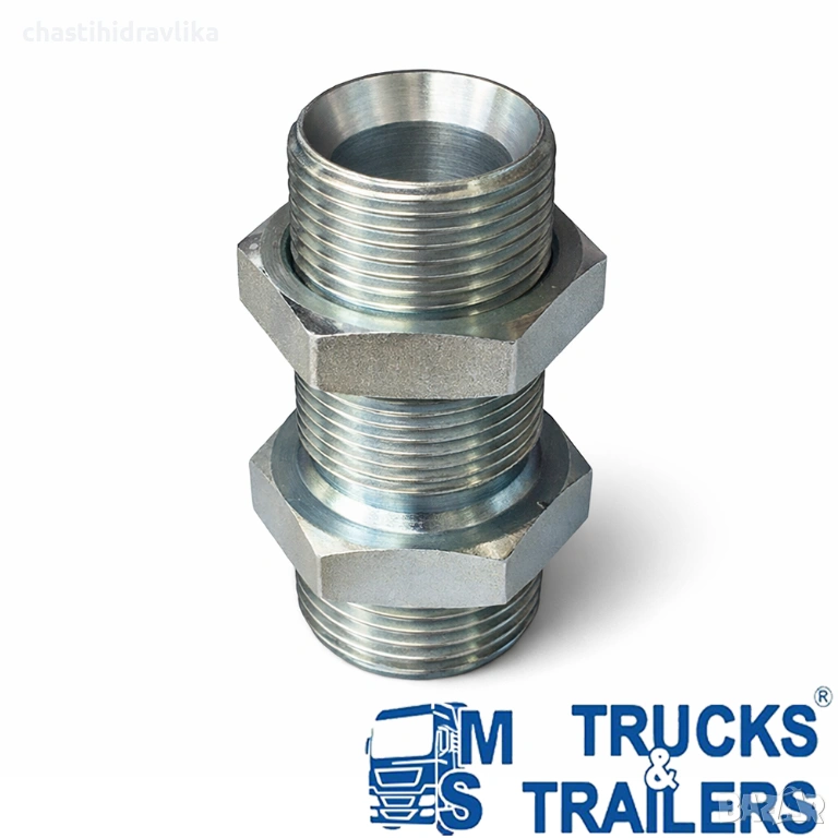 Нипел с контра гайка HYVA 1/2″ - 1/2″ KT7232, снимка 1