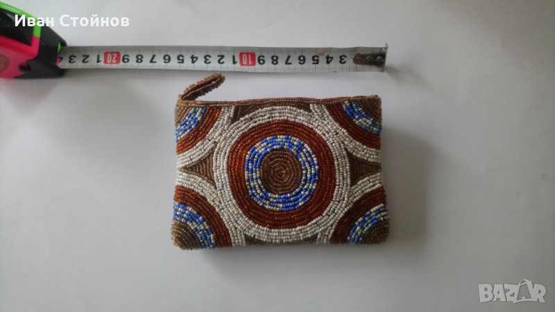 Портмоне с мъниста - седеф, снимка 1