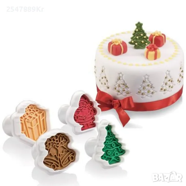 Комплект форми за сладки Tescoma Delicia 4 броя, коледни, снимка 1