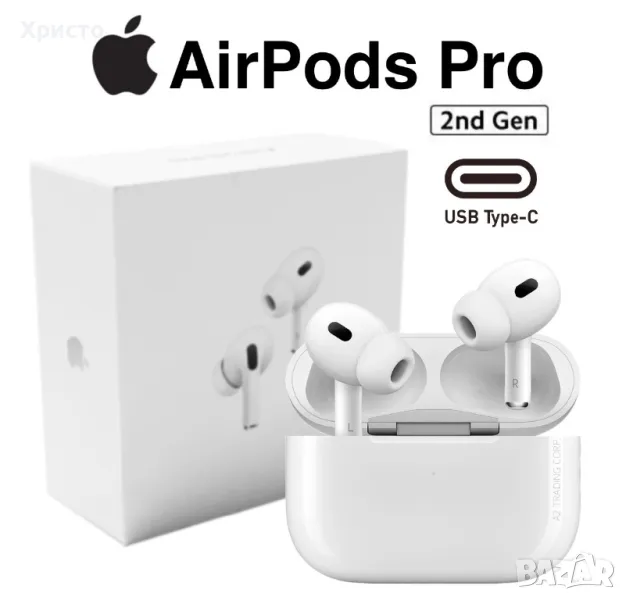 НОВО!!! Безжични слушалки Apple AirPods Pro 2Gen (USB‑C) + MagSafe кейс, снимка 1