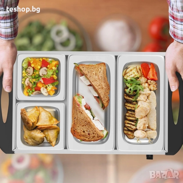 Подгревател с контейнери за храна / БЕН-МАРИ / 2х2.5 л/2х1л, снимка 1