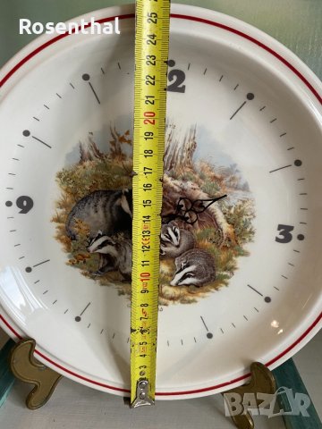 Порцеланов стенен часовник внос от Англия, снимка 4 - Стенни часовници - 40297074