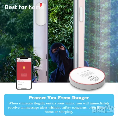 Алармена система YISEELE 16 части WiFi, снимка 7 - Други - 47327519