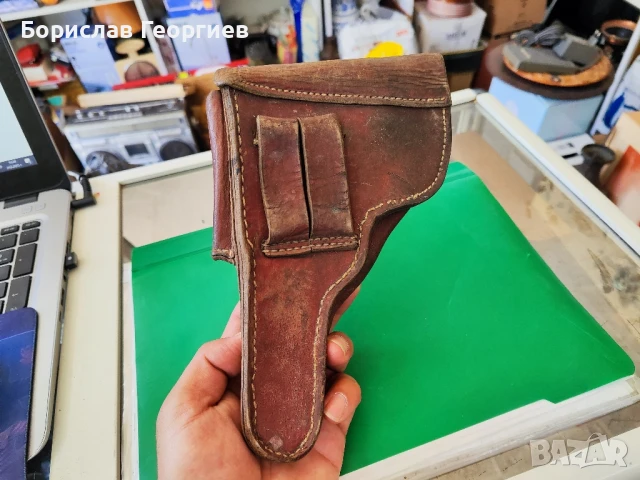 Стар кожен кобур за пистолет, снимка 6 - Антикварни и старинни предмети - 50779147