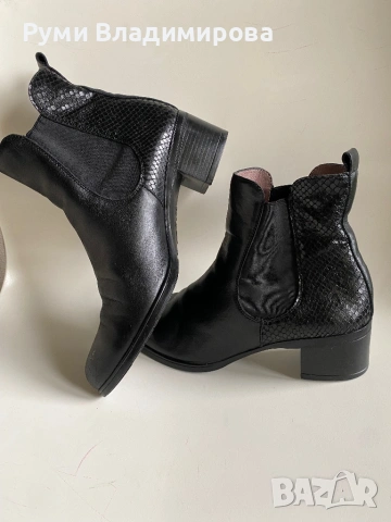 Черни боти Wonders, N 39/ 40, снимка 8 - Дамски боти - 53493807