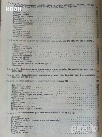 Взаимозаменяеми резервни части за леки автомобили и мотоциклети - 1990г., снимка 6 - Специализирана литература - 36805339