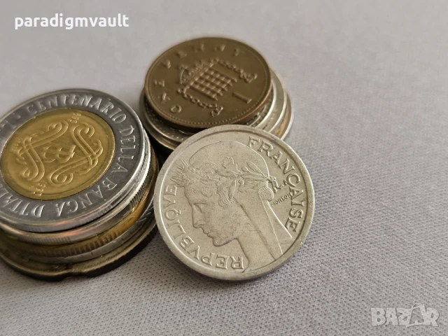 Mонета - Франция - 1 франк | 1945г., снимка 2 - Нумизматика и бонистика - 51228662