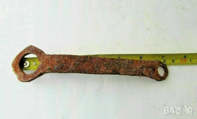 Антична кована желязна дръжка за врата с лост, снимка 4 - Антикварни и старинни предмети - 51456151