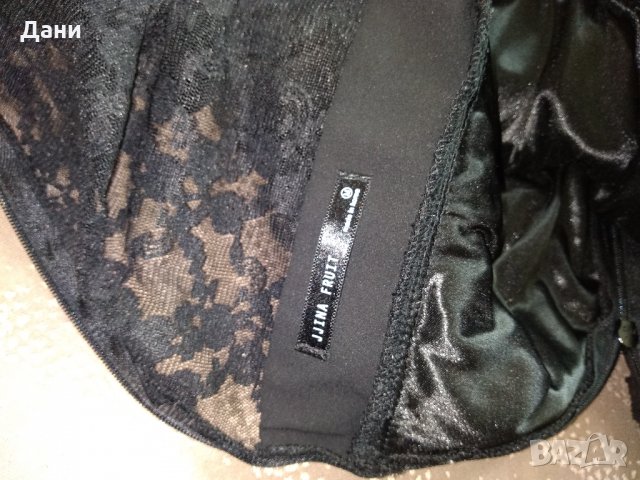 Елегантна черна рокля Jjina fruit, снимка 6 - Рокли - 28874584