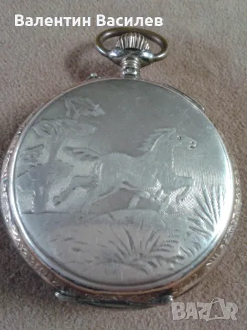 Сребърен джобен часовник, снимка 1