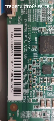 LG   49LJ515V  EAX67041505(1.0)  49 GOA Tcon Board    47-6021115  HV490FHB-N8F  HC490DUN-ABRL1-A11Z, снимка 7 - Части и Платки - 48708036