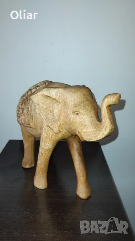 Статуетка на слон от светло дърво. , снимка 3 - Статуетки - 48438232