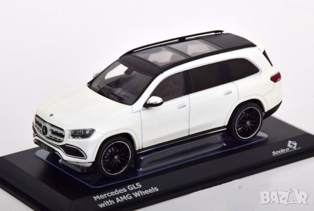 Mercedes-Benz GLS X167 with AMG rims 2020 - мащаб 1:43 на SOLIDO моделът е нов в PVC дисплей-кейс, снимка 4 - Колекции - 42267970
