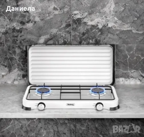 Двоен газов котлон с капак Rosberg, 30mbar\2x2.2kWh, снимка 2 - Котлони - 49589614