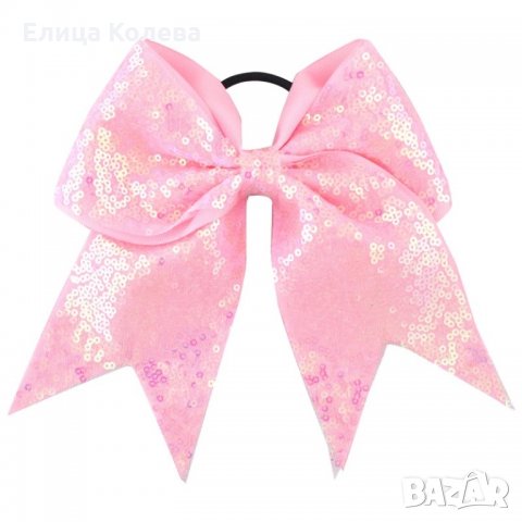 Големи пайетени панделки (20 см) , снимка 4 - Шноли, диадеми, ленти - 34992571